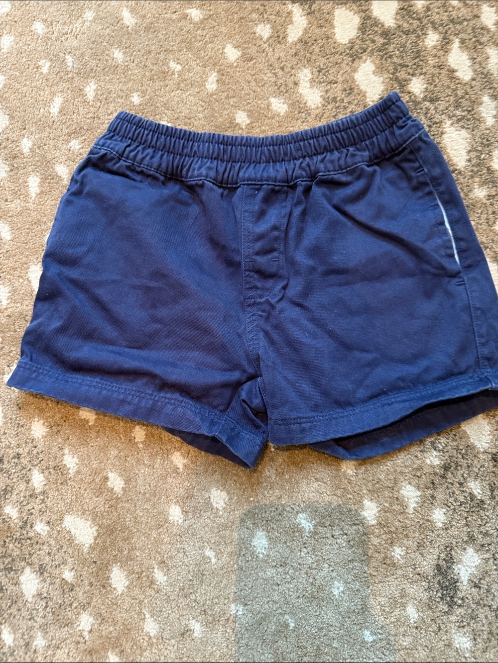 The Beaufort Bonnet Company Navy Knit Elastic-Waist Kids Shorts